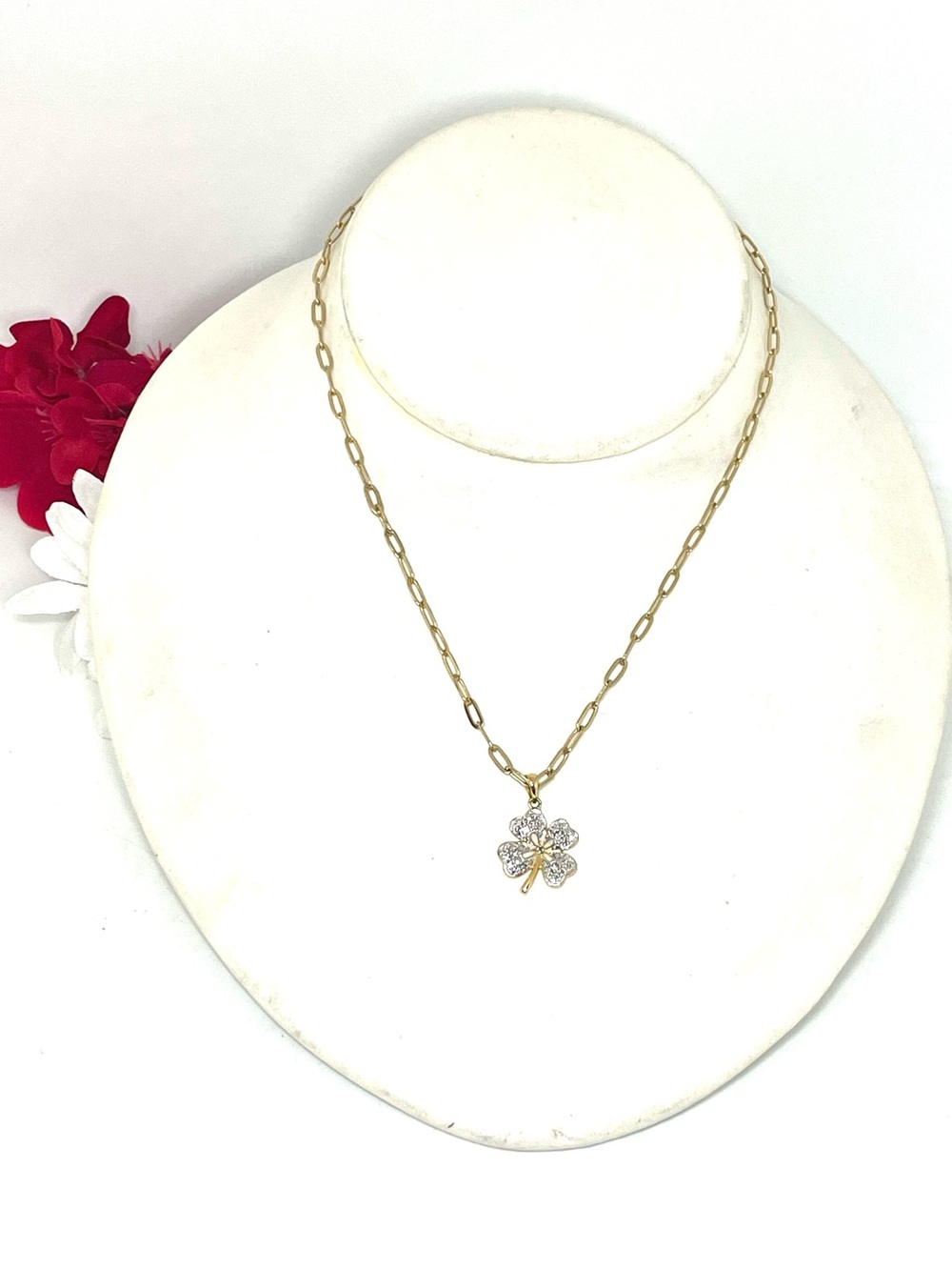 Lucky Sterling Clover Necklace